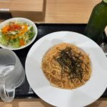 ドンエトナ　たらこスパとサラダとビール